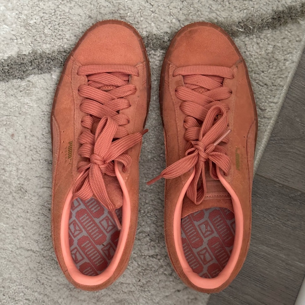 Puma Suede Sneakers Pink Womens - Picture 3 of 5